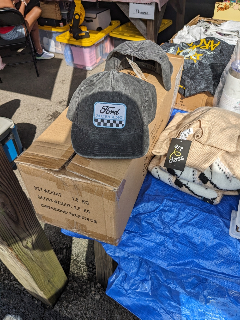Ford Gray Washed Baseball Cap with Patch
